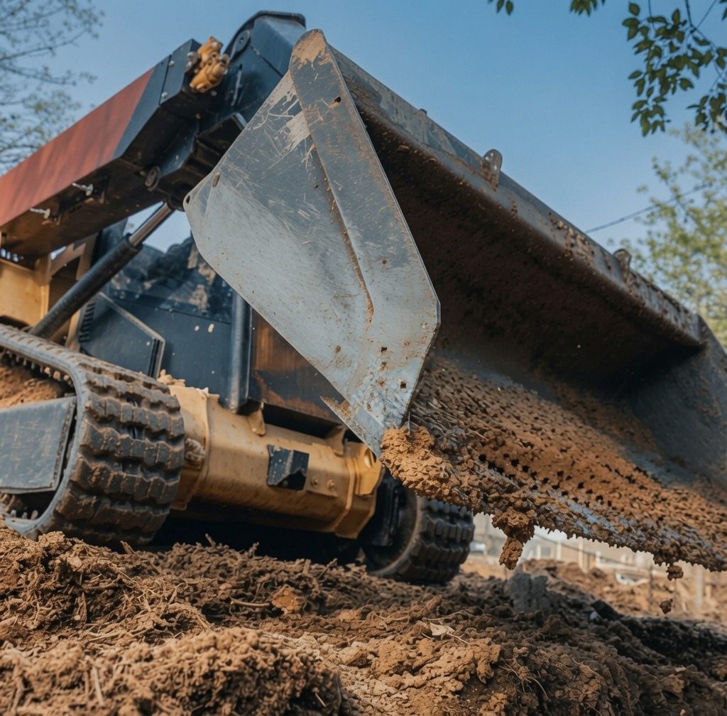 Ideal Contractors track loader working on site