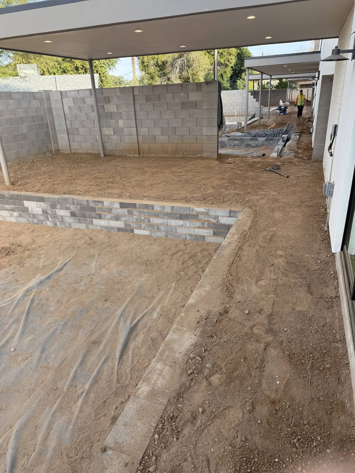 Prepared site after excavation work